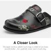 imageCoach Mens Buckle Clog with Sketch PrintCharcoalBlack