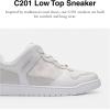 imageCoach Mens C201 Mixed Material SneakerOptic WhiteGrey