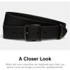 imageCoach Mens Harness Buckle Belt in VegetableTanned Leather 38mmBlack