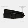 imageCoach Mens Harness Buckle Belt in VegetableTanned Leather 38mmBlack
