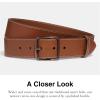 imageCoach Mens Harness Buckle Belt in VegetableTanned Leather 38mmSaddle