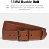 imageCoach Mens Harness Buckle Belt in VegetableTanned Leather 38mmSaddle