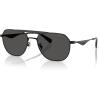 imageCoach Mens Hc7178 Aviator SunglassesSatin BlackBlackGrey Solid