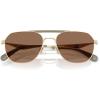 imageCoach Mens Hc7178 Aviator SunglassesSatin Light GoldOliveBrown Solid