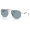 imageCoach Mens Hc7178 Aviator SunglassesSatin SilverGreyBlue Solid