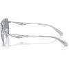 imageCoach Mens Hc7178 Aviator SunglassesSatin SilverGreyBlue Solid