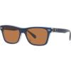 imageCoach Mens Hc8371u Universal Fit Square SunglassesDark Blue Light BlueBrown Solid