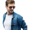 imageCoach Mens Hc8371u Universal Fit Square SunglassesTortoiseTransparent BeigeLight Blue Solid