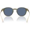imageCoach Mens Hc8428u Universal Fit Round SunglassesTransparent OliveBlue Solid