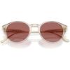 imageCoach Mens Hc8428u Universal Fit Round SunglassesTransparent SandWine Solid