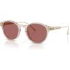 imageCoach Mens Hc8428u Universal Fit Round SunglassesTransparent SandWine Solid
