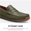 imageCoach Mens Luca Leather Driver LoaferArmy Green