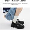 imageCoach Mens Patent Platform LoaferCharcoalBlack