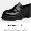 imageCoach Mens Patent Platform LoaferCharcoalBlack