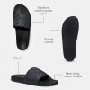 imageCoach Mens Signature Coated Canvas Pool SlideCharcoal Signature