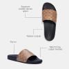 imageCoach Mens Signature Coated Canvas Pool SlideTan Signature