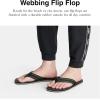 imageCoach Mens Signature Webbing Flip FlopCharcoalBlack