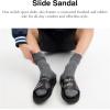 imageCoach Mens Slide Sandal with Sketch Print Platform CharcoalBlack 7