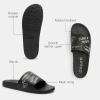 imageCoach Mens Slide Sandal with Sketch Print Platform CharcoalBlack 7