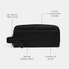 imageCoach Mens Travel Kit in Pebble Leather Black