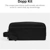 imageCoach Mens Travel Kit in Pebble Leather Black