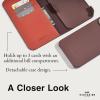 imageCoach Signature Canvas Slim Wrap iPhone 15 Plus Case Compatible with Wireless Charging  Signature CharcoalTan Wallet