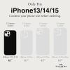 imageCoach Signature Canvas Slim Wrap iPhone 151413 Case Compatible with Wireless Charging  Signature CharcoalCharcoal