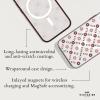 imageCoach Signature Canvas Slim Wrap iPhone 151413 Case Compatible with Wireless Charging  Signature CharcoalTea Rose