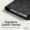 imageCoach Signature Canvas Two Piece Detachable Wallet Folio iPhone 15 Pro Case Compatible with Wireless Charging  Signature CharcoalCharcoal Wallet