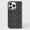 imageCoach Signature Canvas Two Piece Detachable Wallet Folio iPhone 15 Pro Case Compatible with Wireless Charging  Signature CharcoalCharcoal Wallet