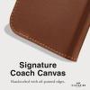 imageCoach Signature Canvas Two Piece Detachable Wallet Folio iPhone 15 Pro Case Compatible with Wireless Charging  Signature CharcoalHazelnut Wallet