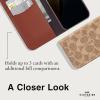 imageCoach Signature Canvas Two Piece Detachable Wallet Folio iPhone 15 Pro Case Compatible with Wireless Charging  Signature CharcoalTan Wallet