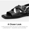 imageCoach Womens Archival Buckle Flat Sandal PlatformBlack