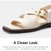 imageCoach Womens Archival Buckle Flat Sandal PlatformChalk