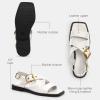 imageCoach Womens Archival Buckle Flat Sandal PlatformChalk