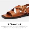 imageCoach Womens Archival Buckle Flat Sandal PlatformCognac