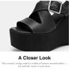 imageCoach Womens Archival Buckle Wedge PlatformBlack