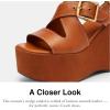 imageCoach Womens Archival Buckle Wedge PlatformCognac
