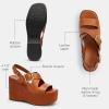 imageCoach Womens Archival Buckle Wedge PlatformCognac