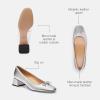 imageCoach Womens Ava Metallic Leather Ballet PumpSilver
