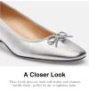 imageCoach Womens Ava Metallic Leather Ballet PumpSilver