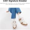 imageCoach Womens C201 SneakerTanTrue Pink