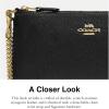 imageCoach Womens Crossgrain Leather Wristlet W ChainBlack