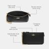 imageCoach Womens Crossgrain Leather Wristlet W ChainKhaki Saddle