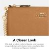 imageCoach Womens Crossgrain Leather Wristlet W ChainKhaki Saddle