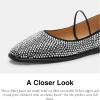 imageCoach Womens Emilia Mary Jane Ballet FlatBlack Crystal