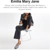 imageCoach Womens Emilia Mary Jane Ballet FlatBlack Crystal