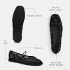 imageCoach Womens Emilia Mary Jane with Tea Rose Flat CharcoalBlack 5