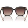 imageCoach Womens Hc8381f Low Bridge Fit Square SunglassesBlackTransparent BlushBrown Purple Grey Gradient