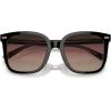 imageCoach Womens Hc8381f Low Bridge Fit Square SunglassesBlackTransparent BlushBrown Purple Grey Gradient